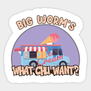 Big Worm's Ice Cream Sticker